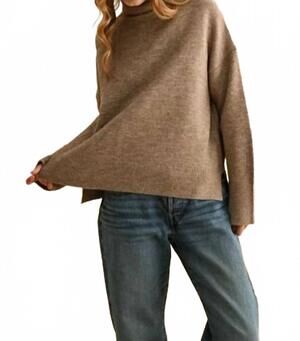 NEW MIOU MUSE women's turtle neck sweater in taupe
